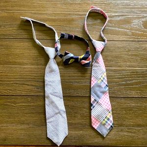 Boys tie and bow tie.